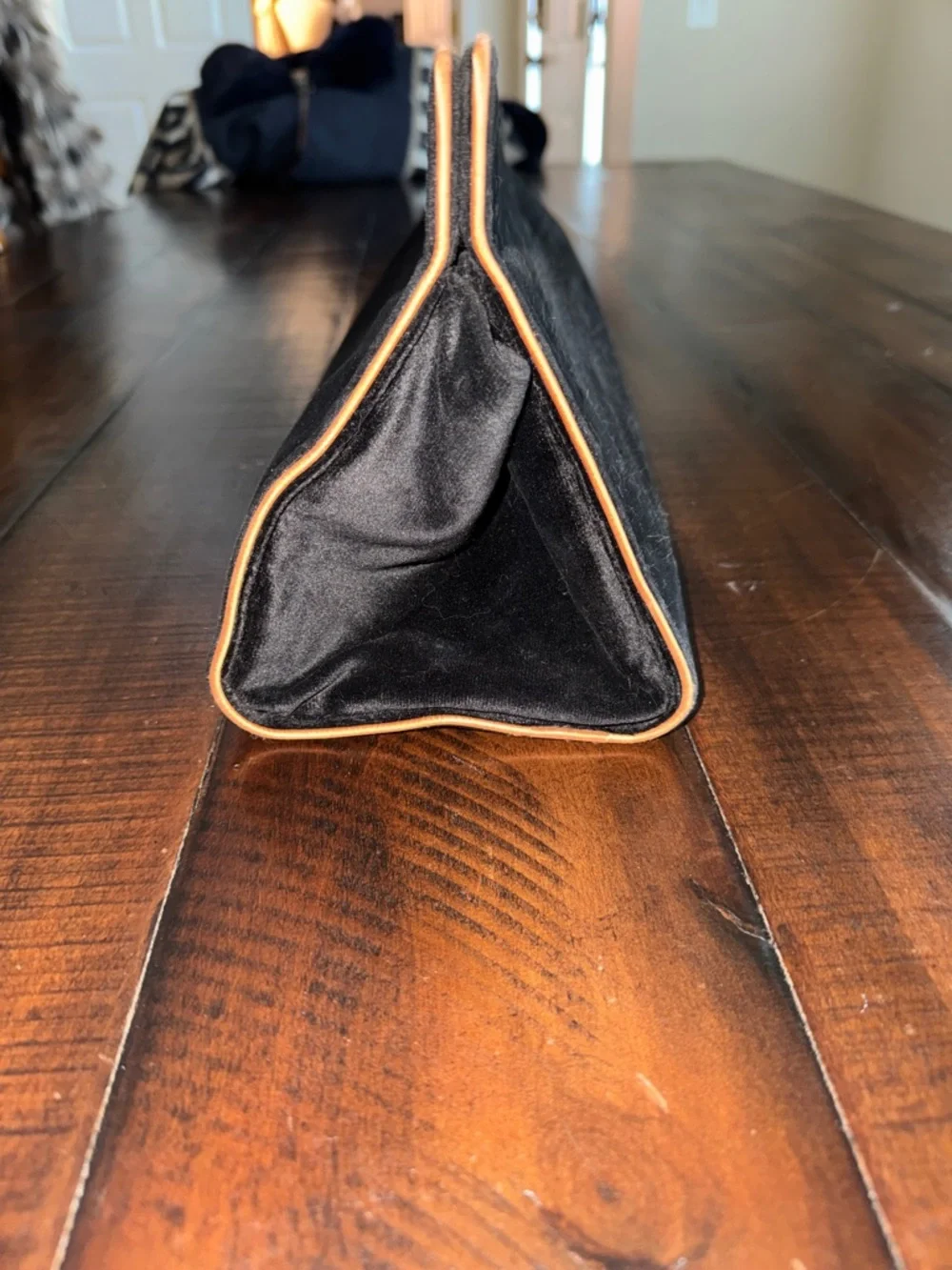 Dyson Velvet Travel Pouch Case Black Copper Trim Hair Tool Storage